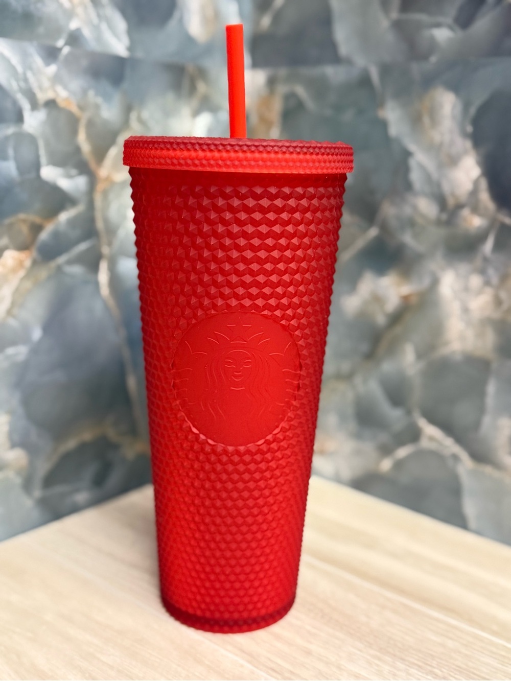 Starbucks Red Studded Reusable Tumbler with Lid and Straw